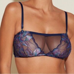 Cosabella Lace Bralette - Navy and Purple